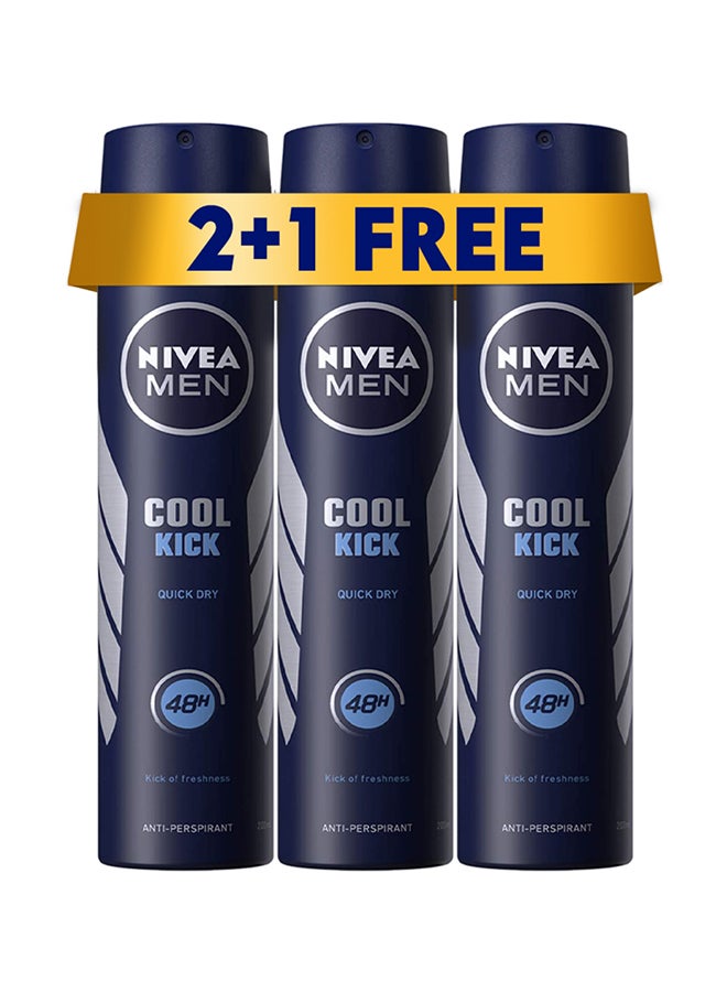 Nivea 3 Pack Cool Kick Deodorant 450ml - Image 1