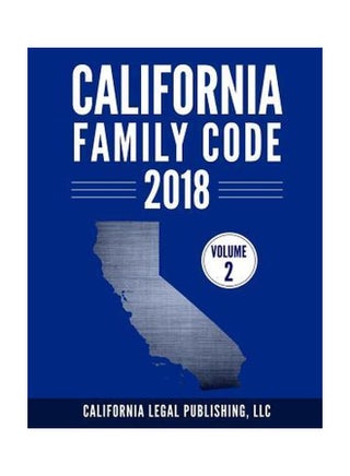 California Family Code 2018 - Volume 2 Paperback English - 01-Jan-18 - v1594124584/N39115787A_1