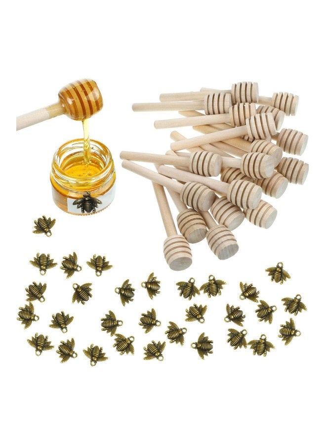 74-Piece Honey Stick And Pendant Set Beige 3inch  - Image 3