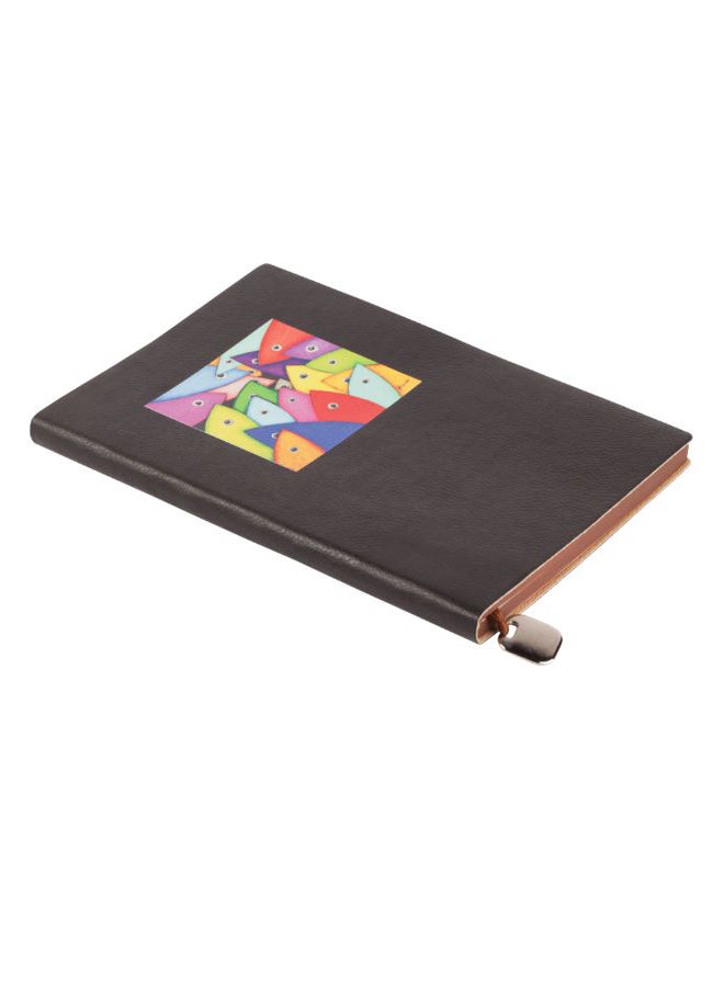 بيج ديزاين دفتر ملاحظات بغلاف صلب مُزيَّن بطبعة "Fertility Fish" أسود - Image 2