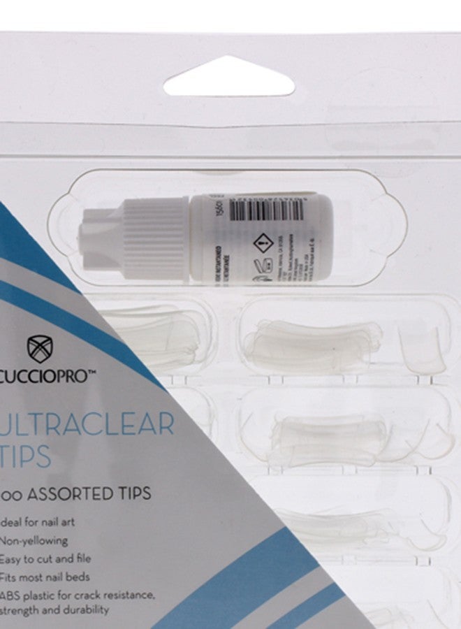 Cuccio Pro 100-Piece Long Lasting Artificial Nail Set Clear - Image 2