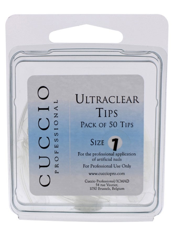 Cuccio Pro 50-Piece Professional Artificial Nail Set Clear - Image 1