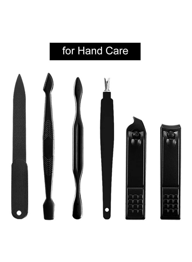18-Piece Pedicure And Manicure Tool Kit Black/Red/Silver Eyebrow Razor 1x12 , Nail Cuticle 1x9.1, Finger Nail Trimmer 1x5.7, Nail Trimmer 1x6.2centimeter - Image 2