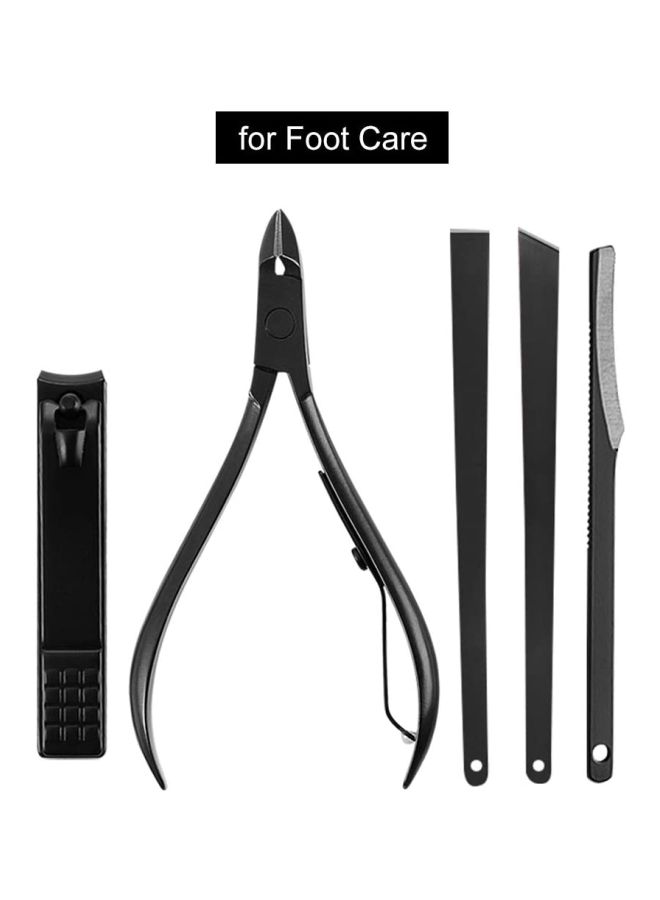 18-Piece Pedicure And Manicure Tool Kit Black/Red/Silver Eyebrow Razor 1x12 , Nail Cuticle 1x9.1, Finger Nail Trimmer 1x5.7, Nail Trimmer 1x6.2centimeter - Image 3
