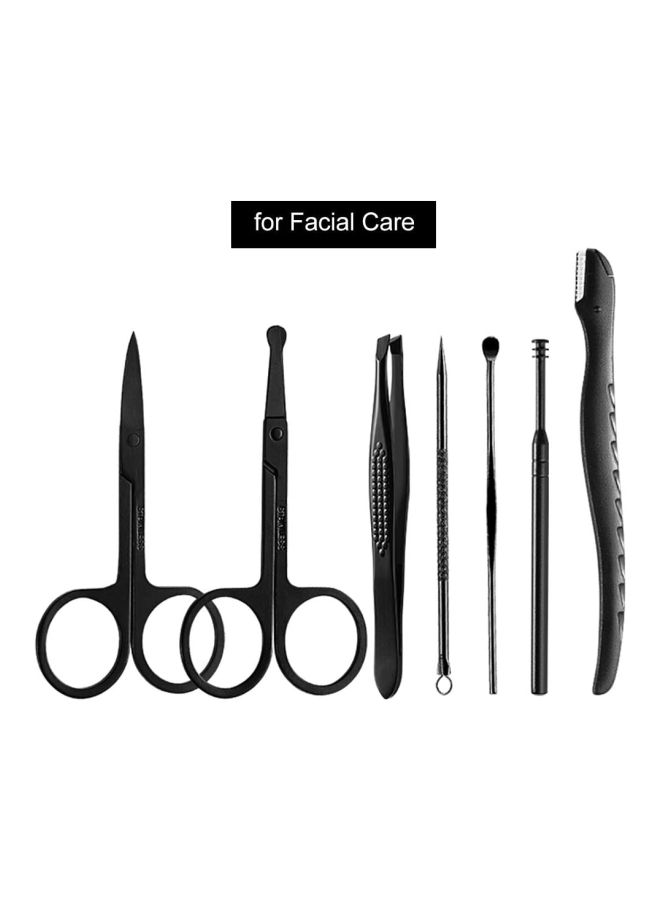 18-Piece Pedicure And Manicure Tool Kit Black/Red/Silver Eyebrow Razor 1x12 , Nail Cuticle 1x9.1, Finger Nail Trimmer 1x5.7, Nail Trimmer 1x6.2centimeter - Image 4