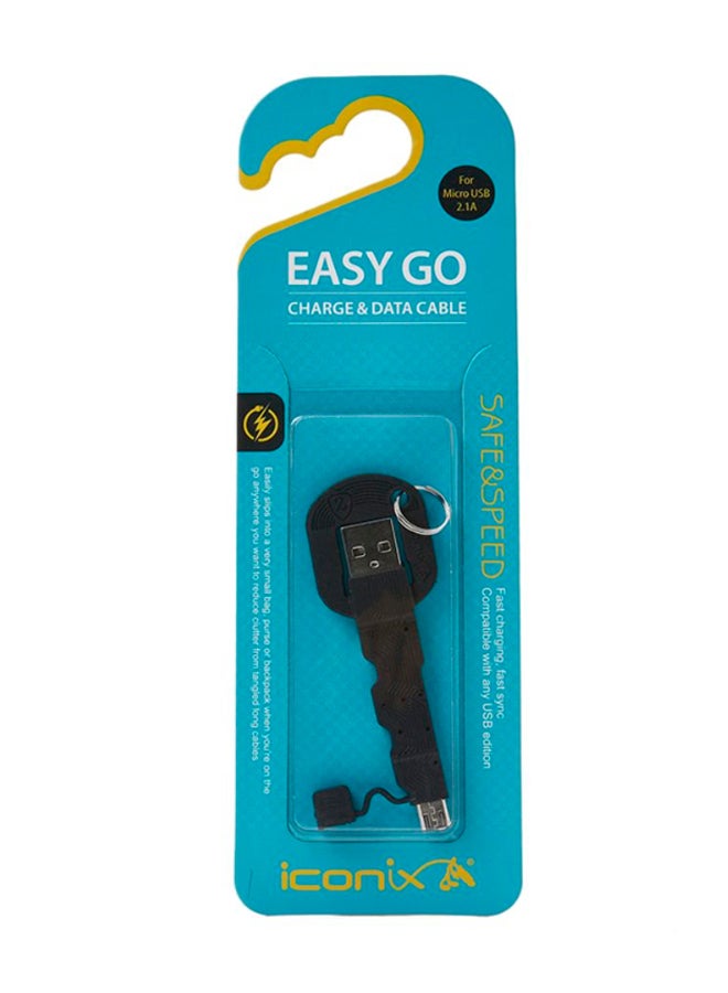Iconix Chain Design Micro-USB Charging Cable Black - Image 2