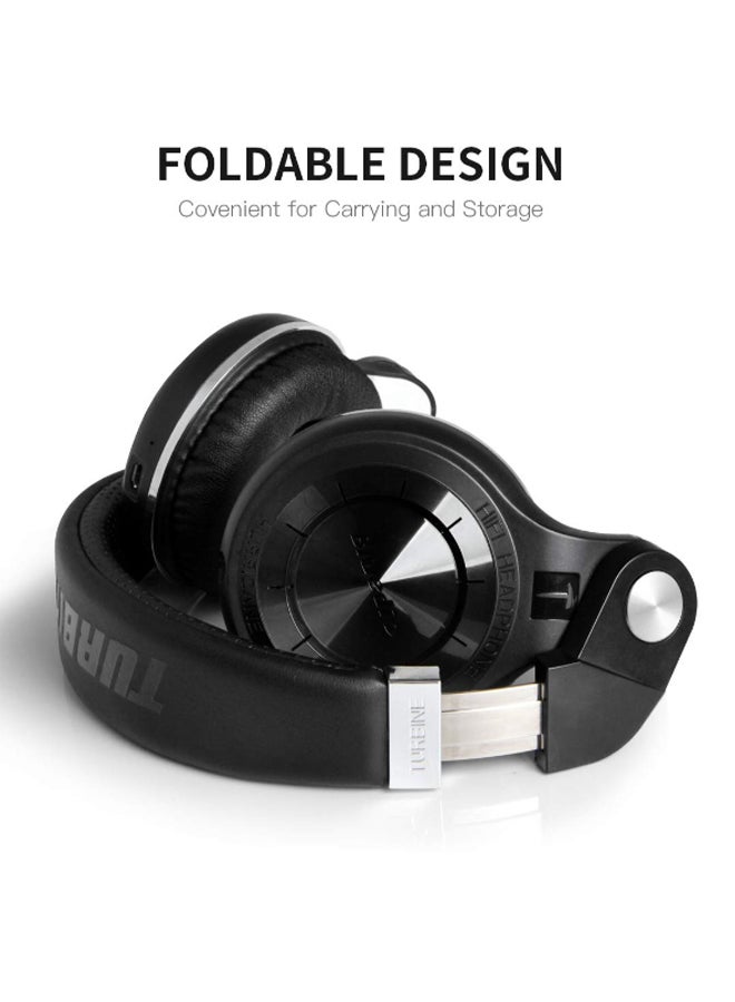 بلوديو سماعة رأس تغطي الأذن بخاصية البلوتوث مزودة بميكروفون أسود/ رمادي - Image 2