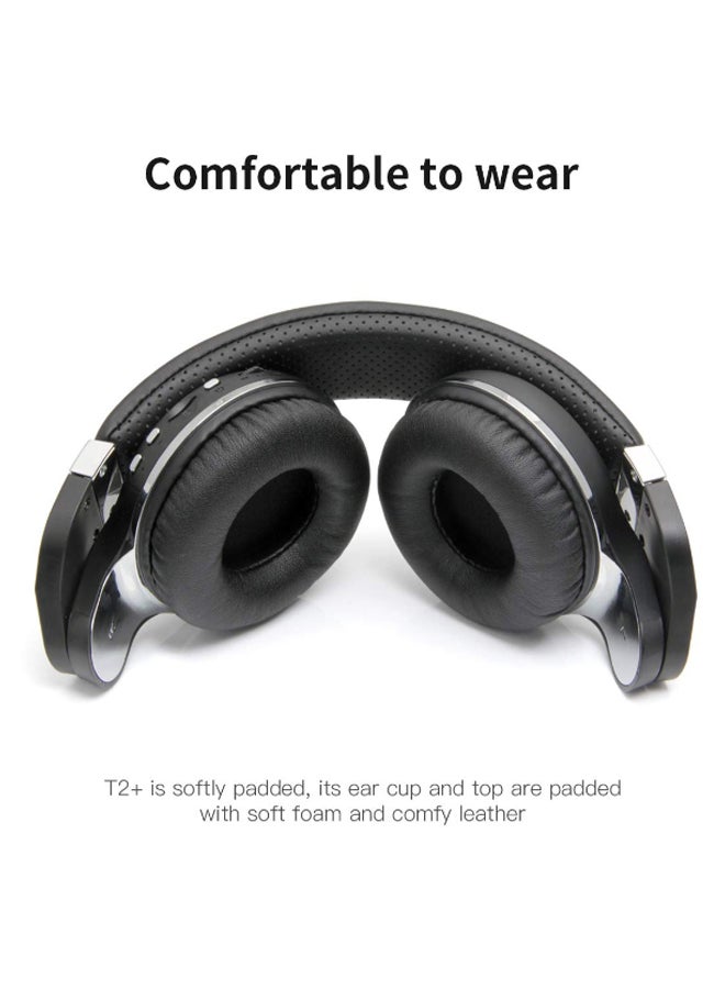 بلوديو سماعة رأس تغطي الأذن بخاصية البلوتوث مزودة بميكروفون أسود/ رمادي - Image 3