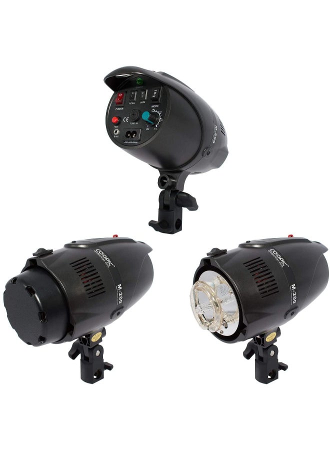 Coopic Photo Studio Strobe Flash Light Kit Black - Image 4