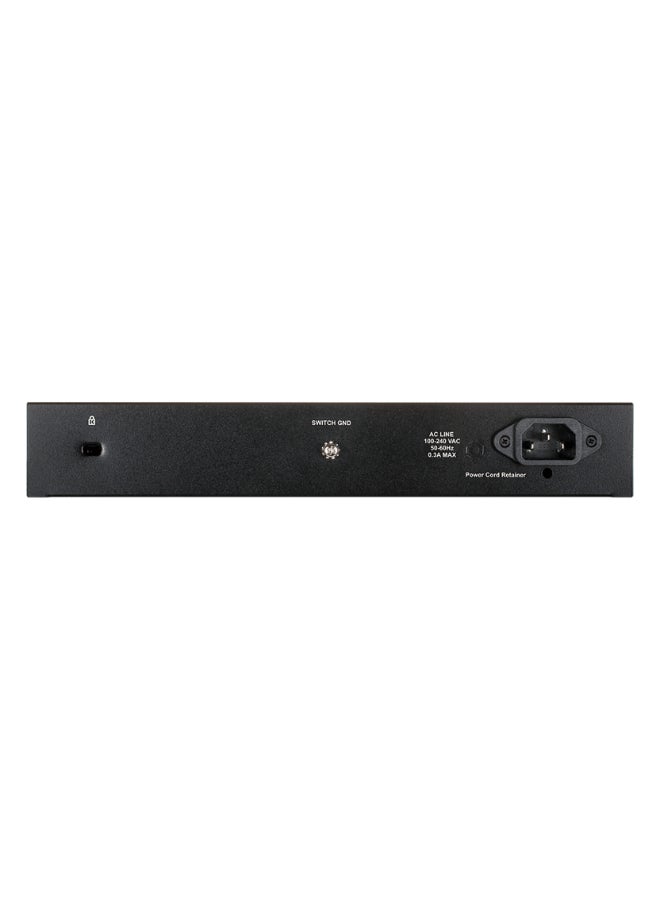 D-Link - 24-Port Gigabit Unmanaged Desktop Switch, Gigabit Connectivity, Improved Network Efficiency, Innovative Design, Green Technology | DGS‑1024D Black - Image 1