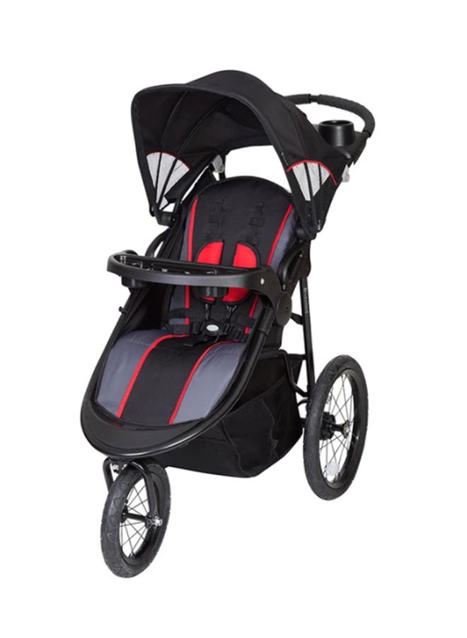 babytrend - Pathway 35 Jogger Stroller - Optic Red/Black/Grey - Image 1
