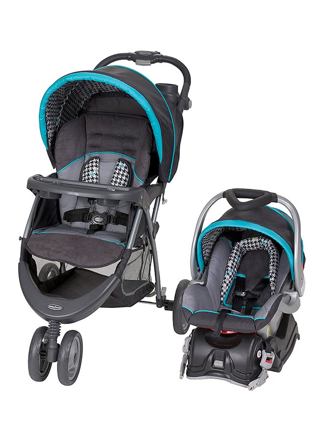 babytrend EZ Ride5 Stroller With Car Seat - Black/Blue/Grey - Image 1