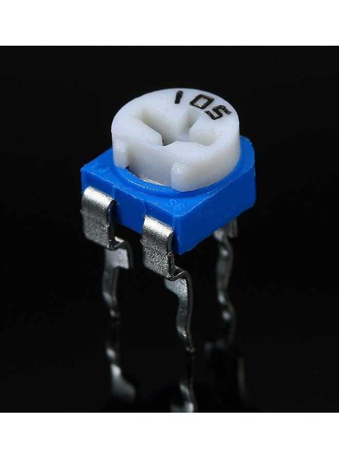 Generic - 100-Piece Trimmer Pot Variable Resistor Blue - Image 1