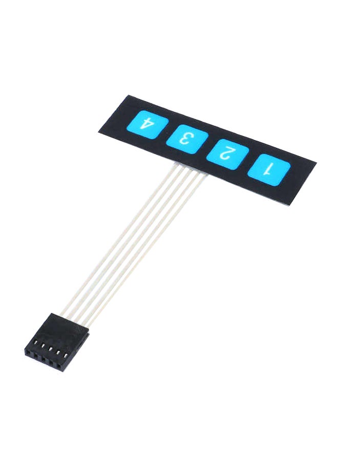 4 Key Matrix Membrane Switch Keyboard Black/White  - Image 1