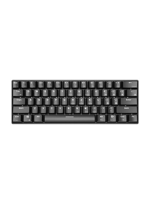 61-Key Dual Mode Mechanical Bluetooth Wireless Keyboard Black