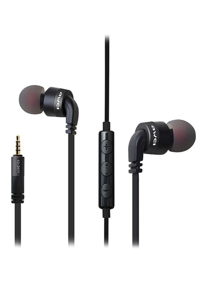 Awei ES-30TY In-Ear Earphones With Mic Black - Image 2