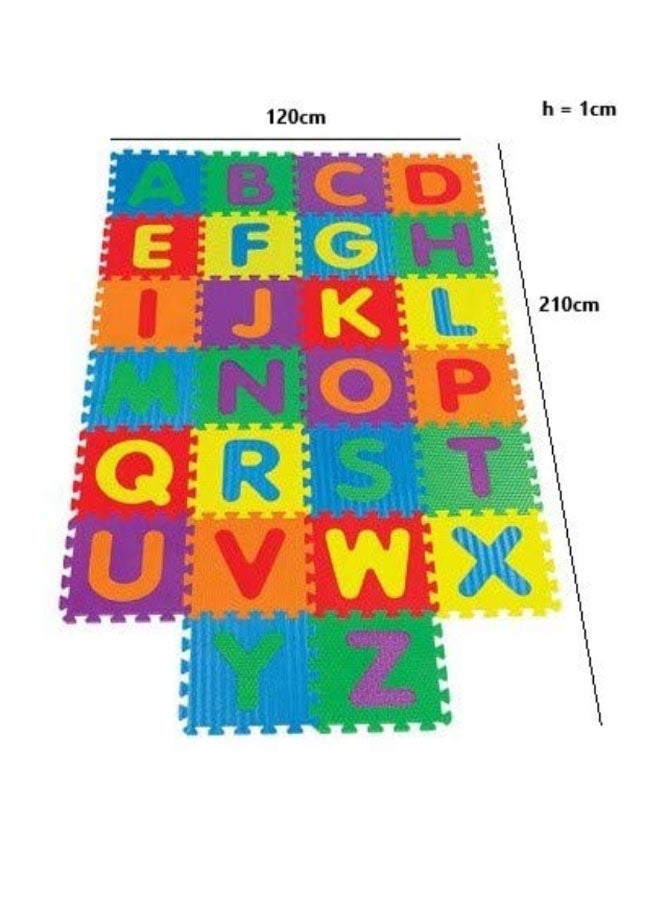 Rainbowtoy - 26-Piece Foam Alphabets Puzzle Play Mat Set - Image 1