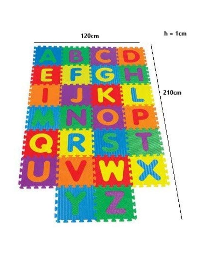 Rainbowtoy - Non-Toxic Backyard Or Indoors A-Z Alphabets Puzzle Play Mat Foam For Kids 30x30x1cm - Image 1