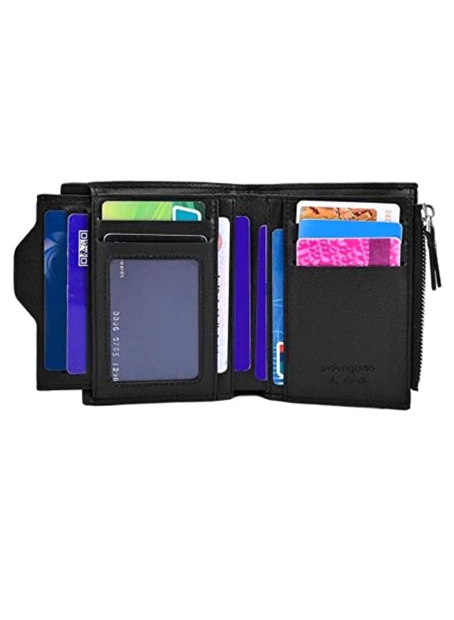 OUTAD Multifunctional Leather Wallet Black - Image 4