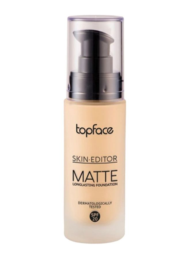 topface - Skin Editor Matte Long lasting Foundation 02 Ivory - Image 1