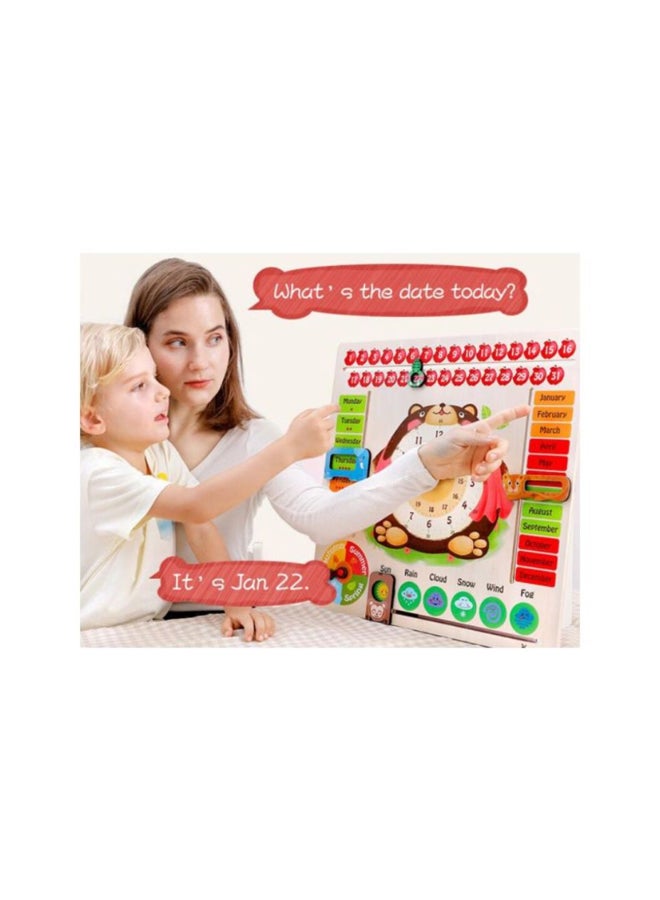 GObuy Wooden Calendar Weather Clock - Image 2