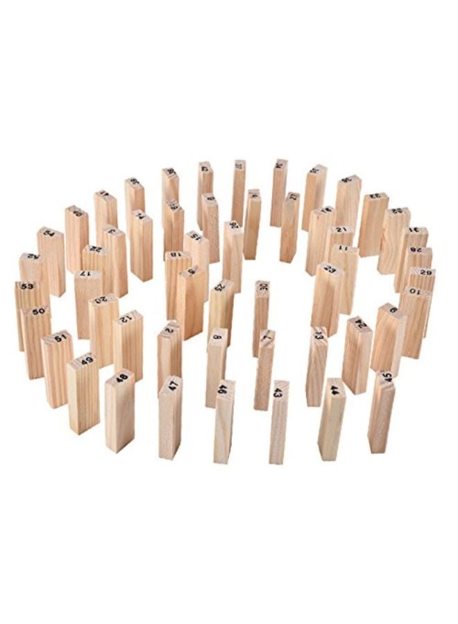 Unique 54-Piece Wooden Tower Hardwood Building Block Toy - Image 3