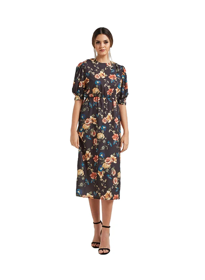 High Streets Floral Printed Midi Dress