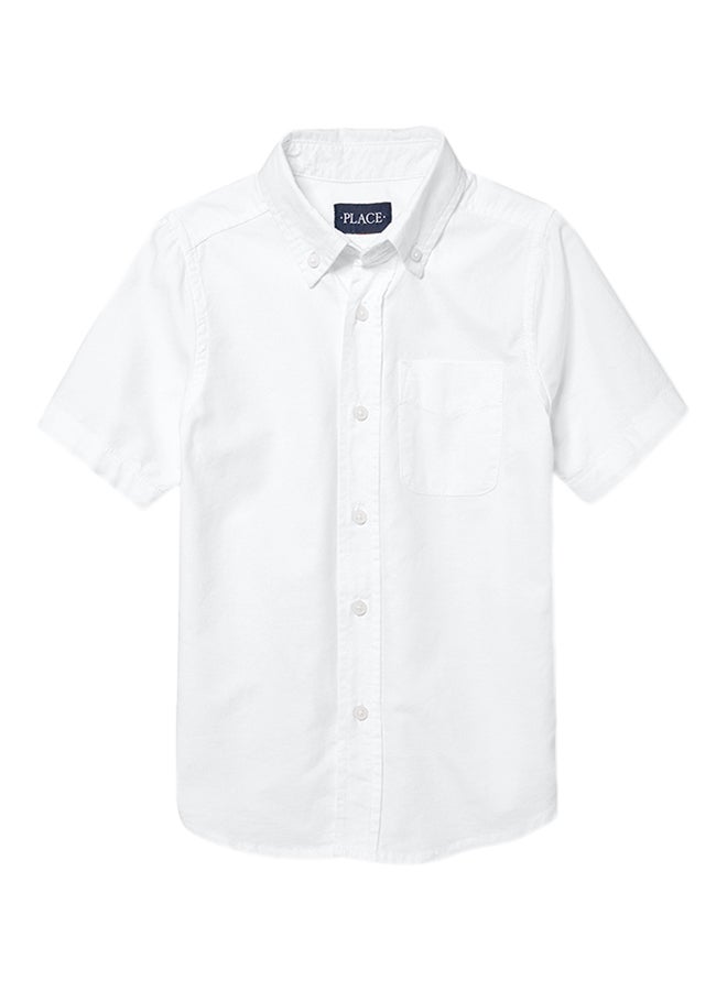 The Children's Place - Kids Short Sleeve Shirt White - Image 1