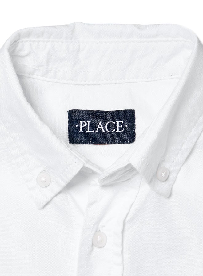 The Children's Place - Kids Short Sleeve Shirt White - Image 1