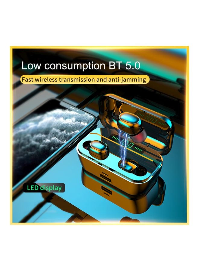 سماعة أذن داخلية لاسلكية G6S ومُزودة بعُلبة شحن أصفر/أزرق - Image 4