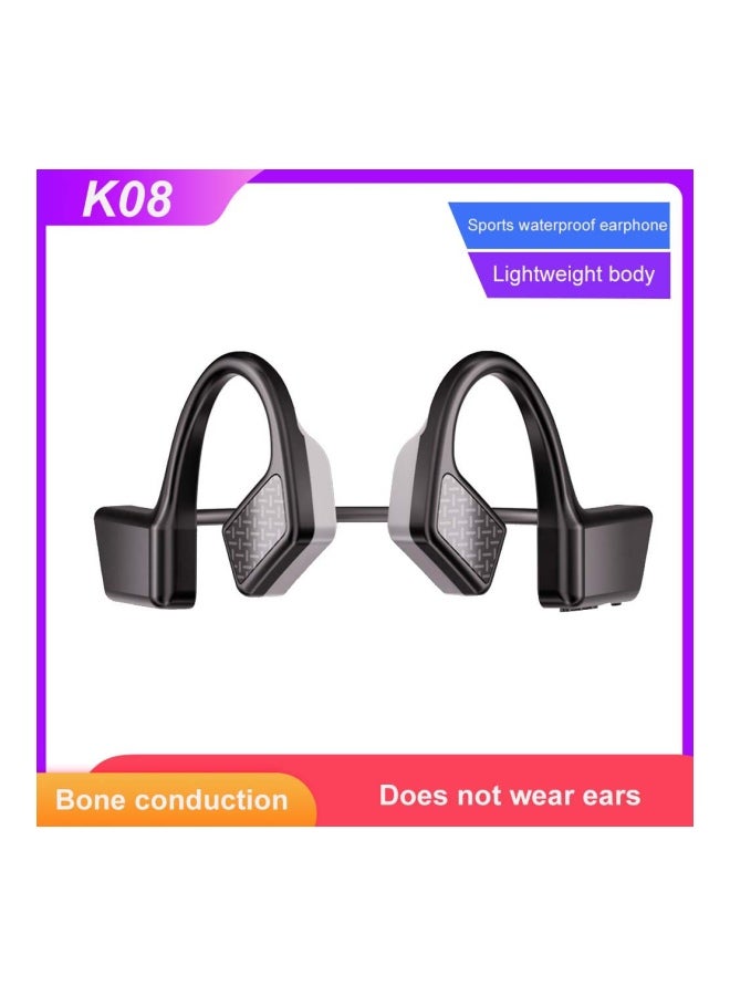 K08 Wireless In-Ear Bone Conduction Headphone Black - Image 4