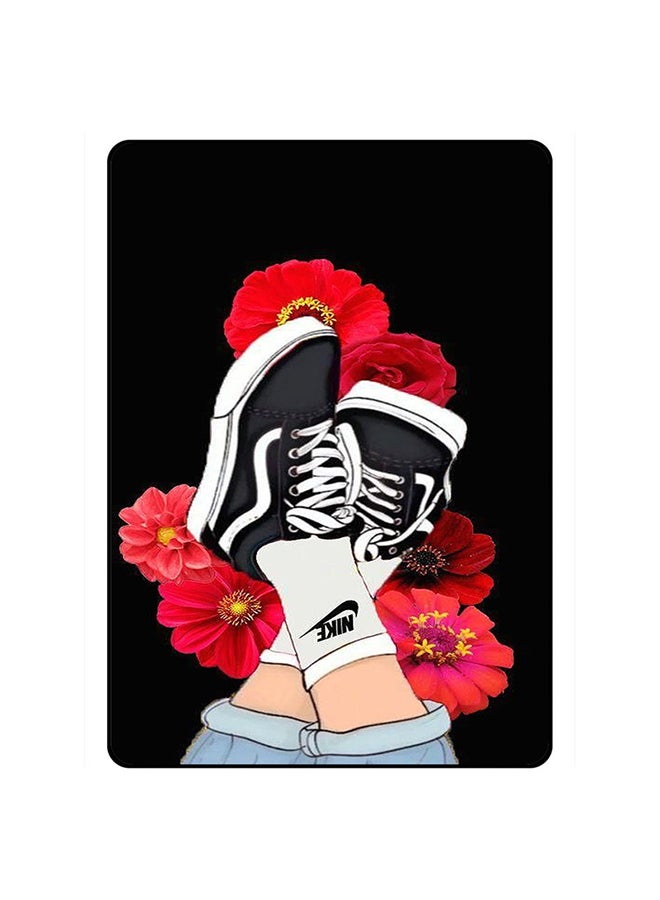 ثيودور غطاء حماية واقِ لجهاز هواوي ميت باد 10.4 بوصة أقدام وزهور حمراء