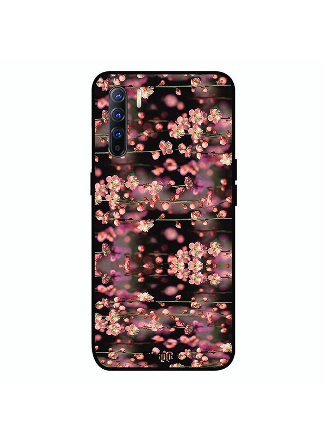 Protective Case Cover For Oppo Reno3 Flowers Background