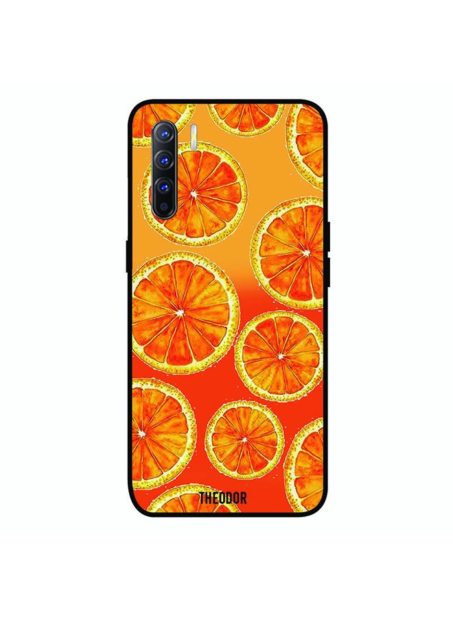 Theodor Protective Case Cover For Oppo Reno3 Orange Lemons