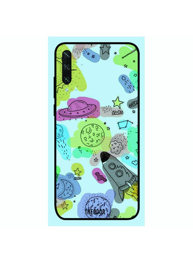 غطاء حماية واق لهاتف هواوي Y6p طبعة برسومات عابثة