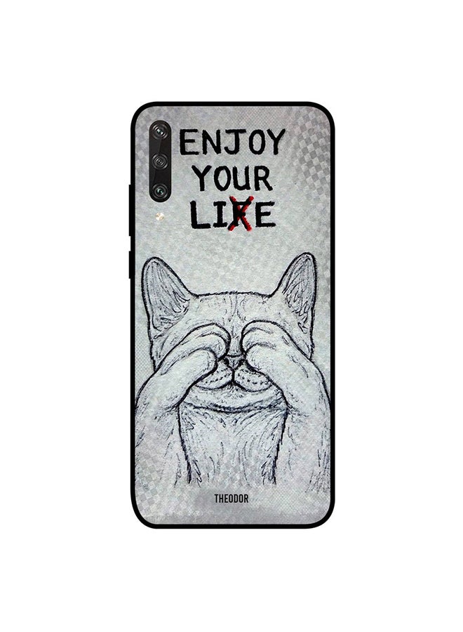 ثيودور غطاء حماية واق لهاتف هواوي Y6p منتج مطبوع عليه عبارة "Enjoy Your Life"