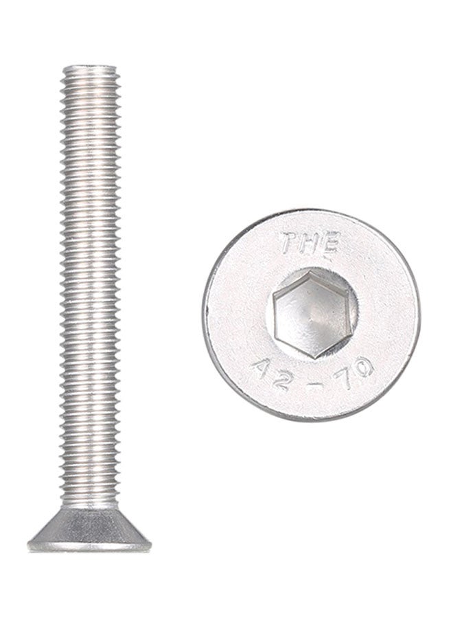 Stainless Steel Socket Cap Hex Screw Bolt Silver M-8 x 60  - Image 1