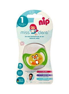 Pack Of 1 Miss Denti Silicone Soother, Green Fox, 0 - 6 Months - v1594208078/N39234077A_2