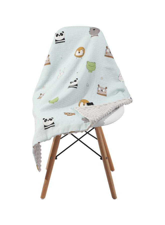 انسولار بطانية منقطة ومزينة بطبعة حيوانات - Image 2