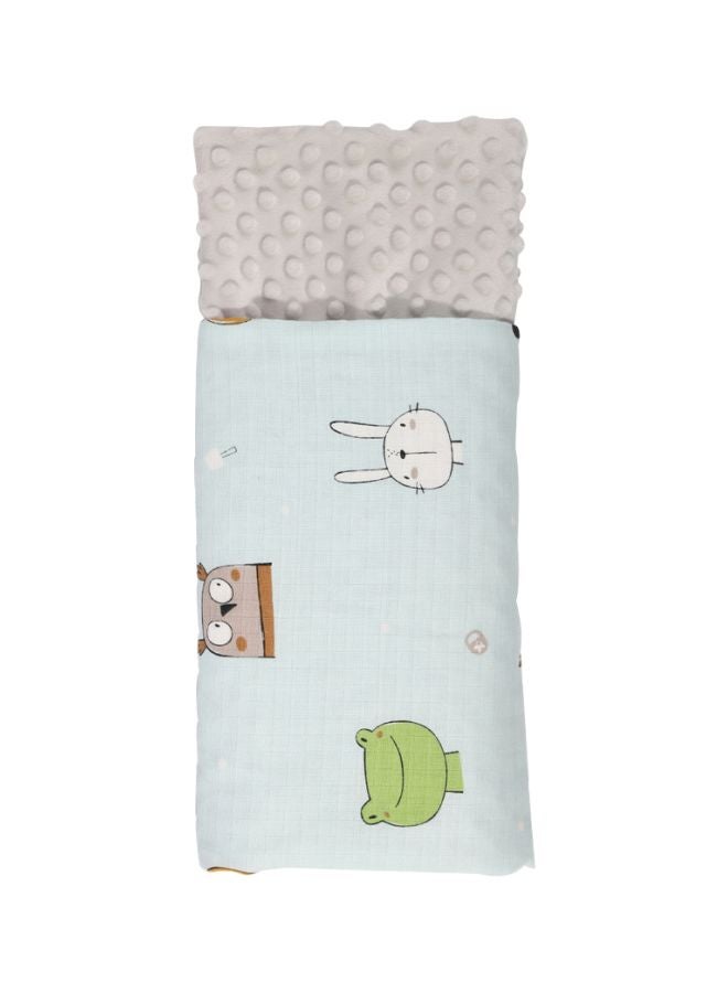 انسولار بطانية منقطة ومزينة بطبعة حيوانات - Image 1