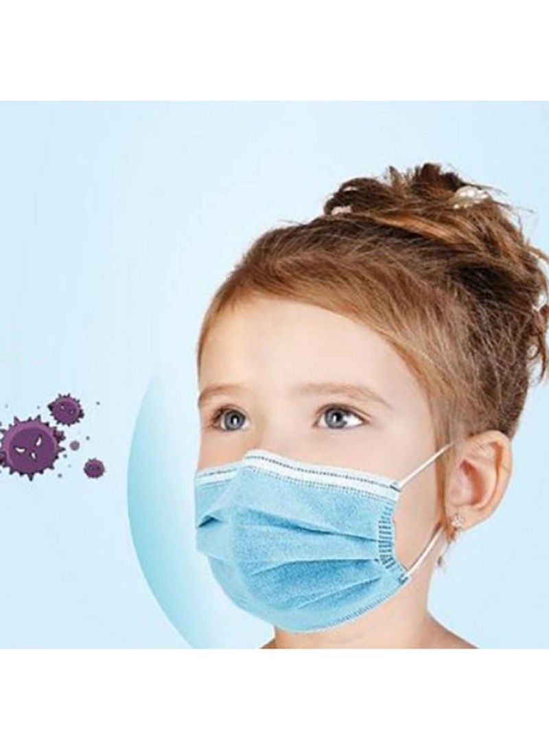 ليتيل ستوري طقم كمامات وجه 3 طبقات للأطفال مكوّن من 50 قطعة باللون الأزرق - Image 3