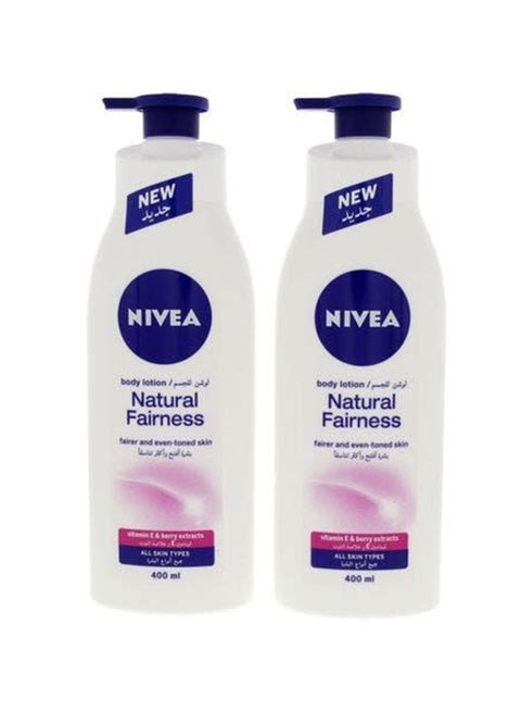 Natural Fairness Body Lotion, Liquorice And Berry, All Skin Types, 400ml, Pack of 2 White