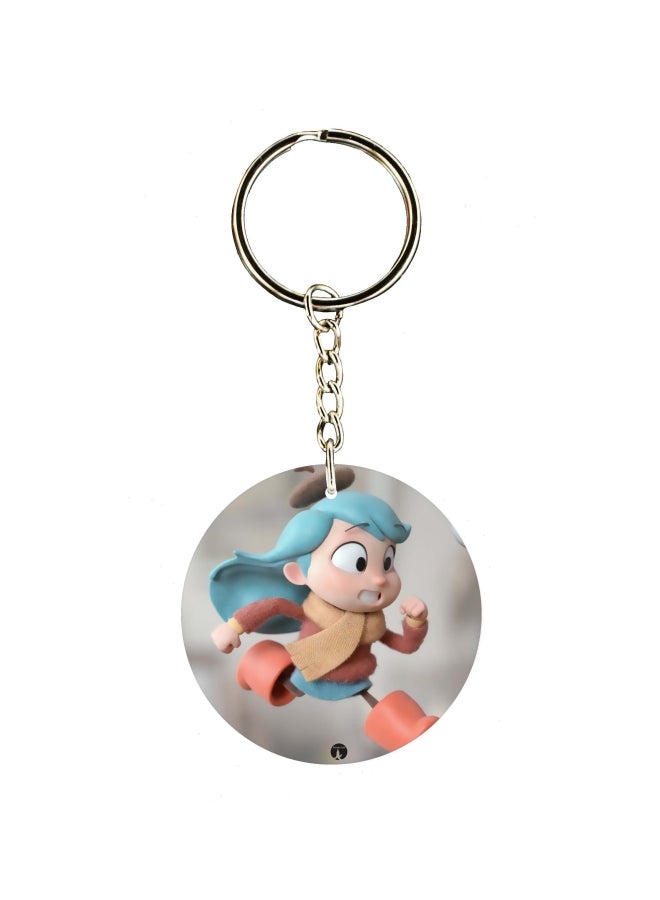 BP Cartoon Themed Single Sided Keychain