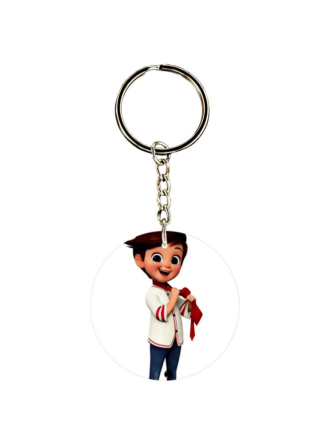 BP Cartoon Themed Single Sided Keychain