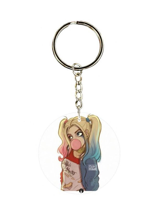 Harley Quinn Printed Keychain