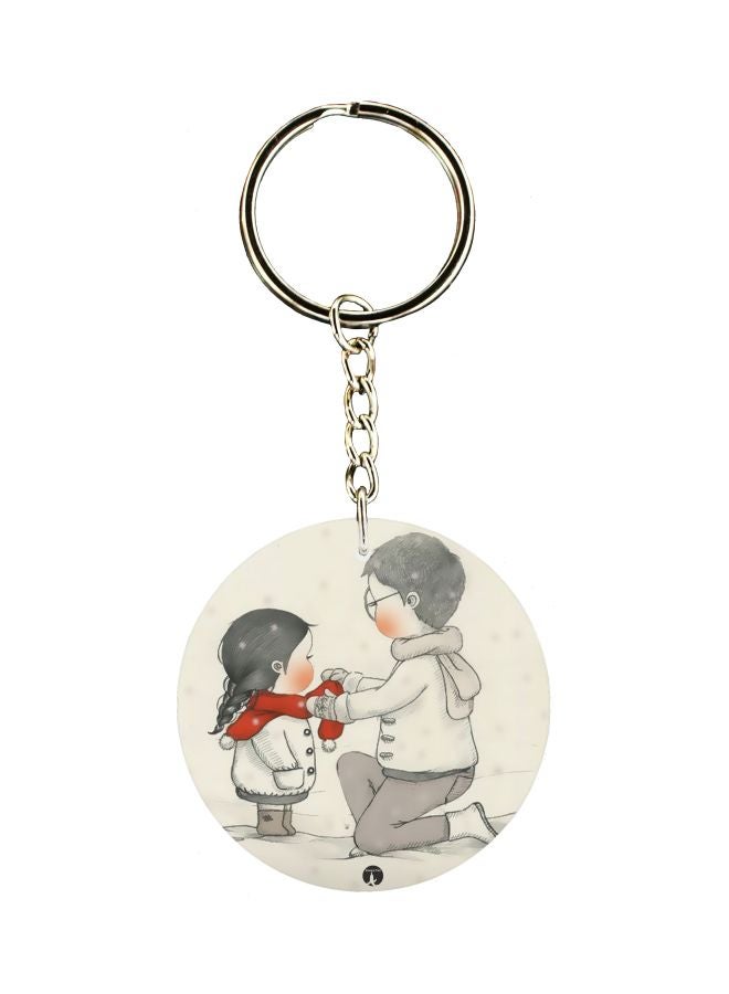 BP Cartoon Themed Single Sided Keychain
