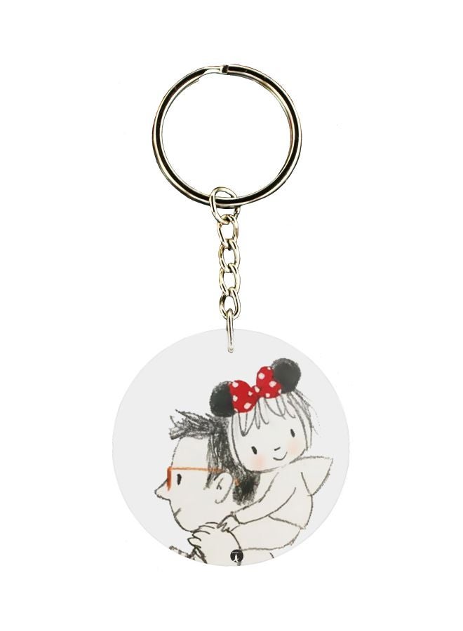 BP Cartoon Themed Single Sided Keychain