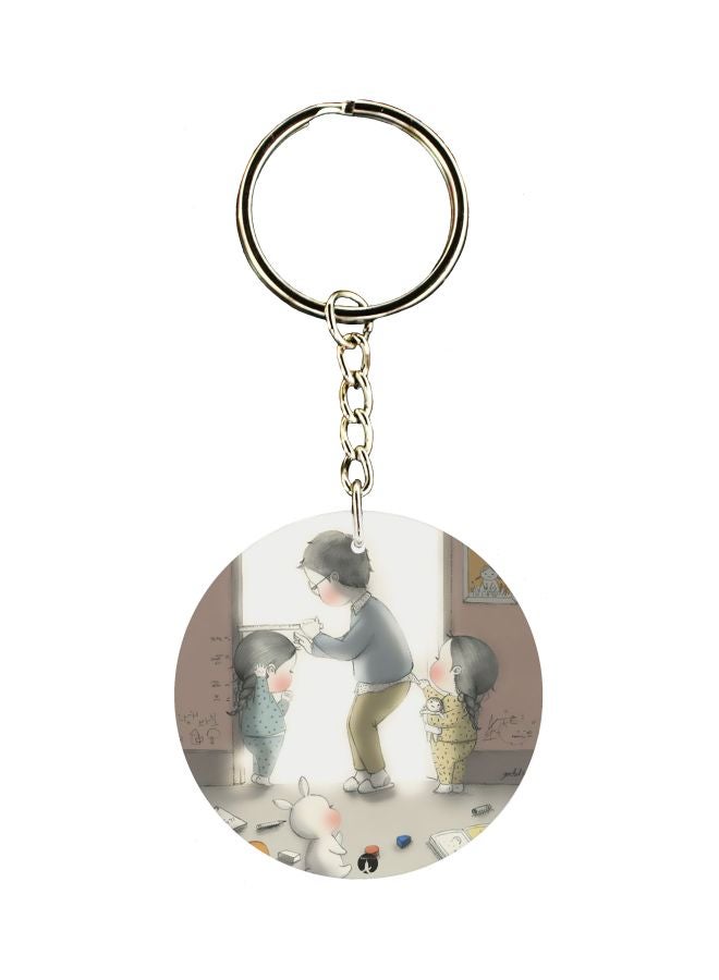BP Cartoon Themed Single Sided Keychain