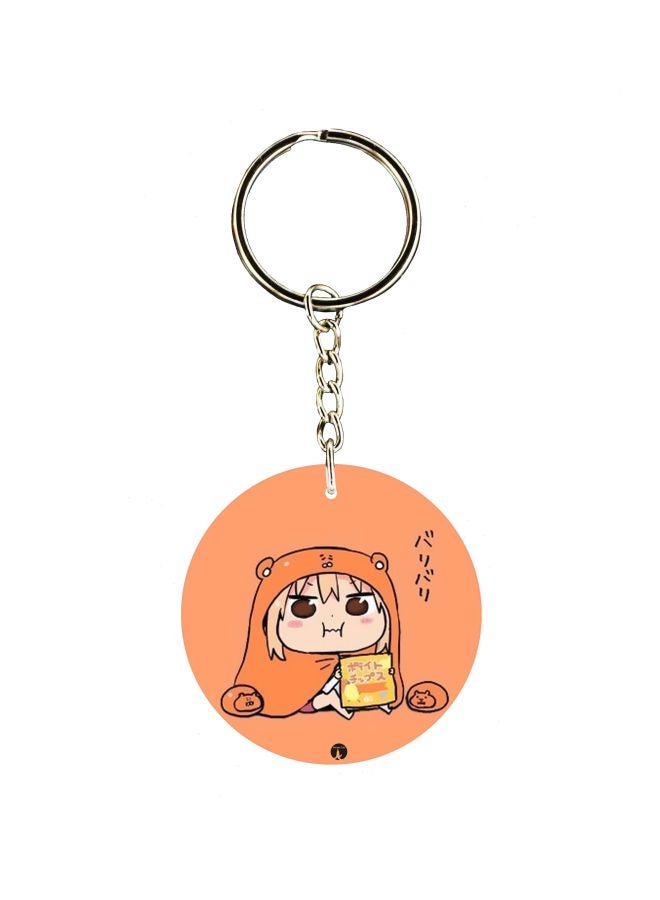 بي بي سلسلة مفاتيح بطبعة رسومات كرتونية على جهة واحدة