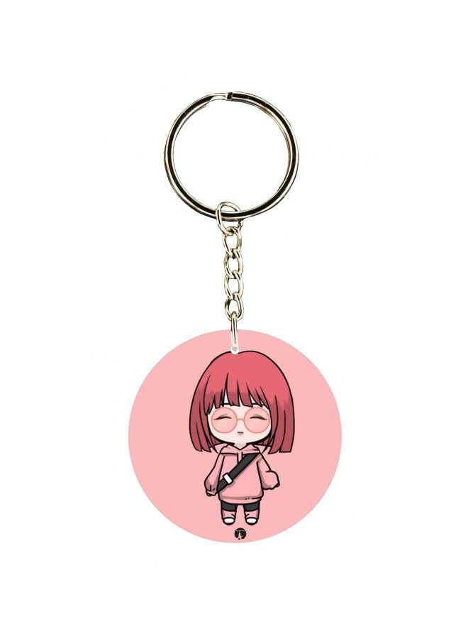 BP Cartoon Themed Single Sided Keychain